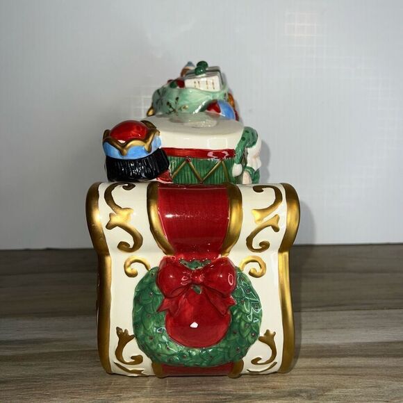 Original Avon Joyous Celebration St.Nicholas Collection Santa Sleigh Cookie Jar - Picture 4 of 8